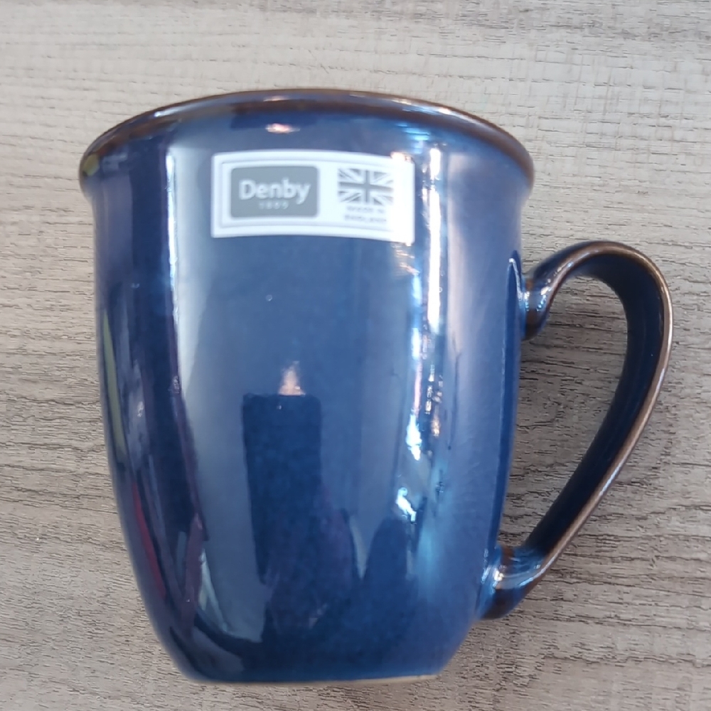 Denby Imperial Blue Beaker Coffee Mug NEW